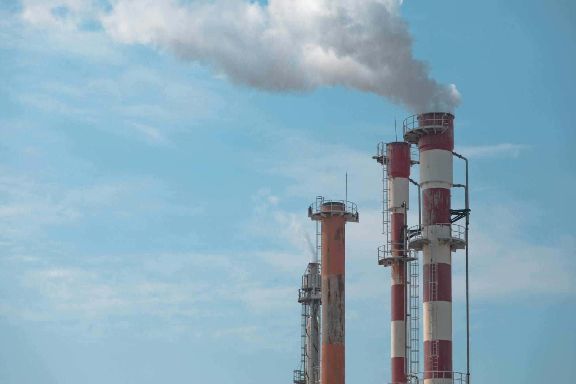 smoke from factory chimneys